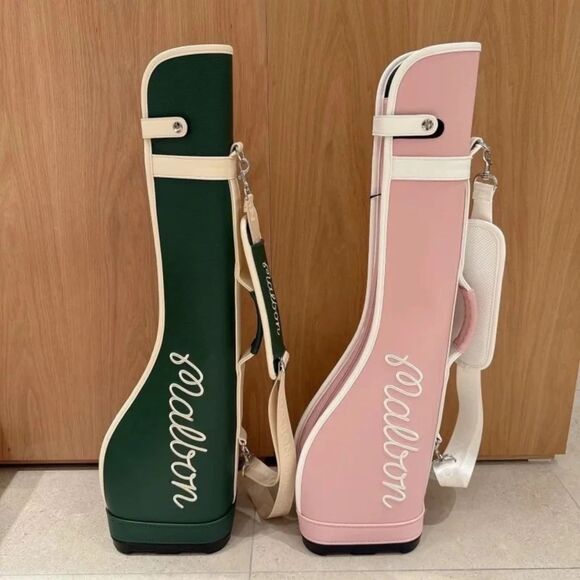 Malbon Golf Classic Half Bag Club Case Self Stand Green or Pink - Picture 2 of 7